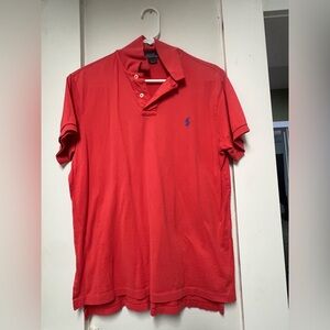 Polo by Ralph Lauren Red Polo Shirt with Blue Logo